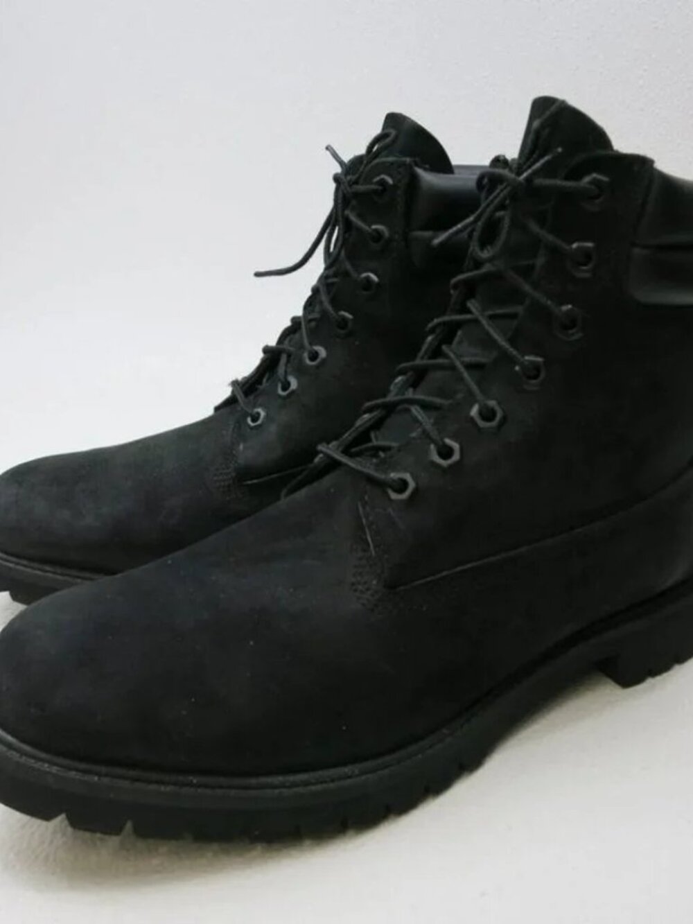 Timberland Black Nubuck Leather High Top Hiking Boots Men's Footwear Sz 12.5 M